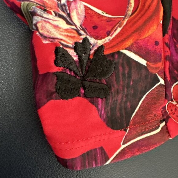 HAPARI Women's XS 0-2 Halter Tankini Swim Top Underwire Red Floral EUC - Picture 5 of 8